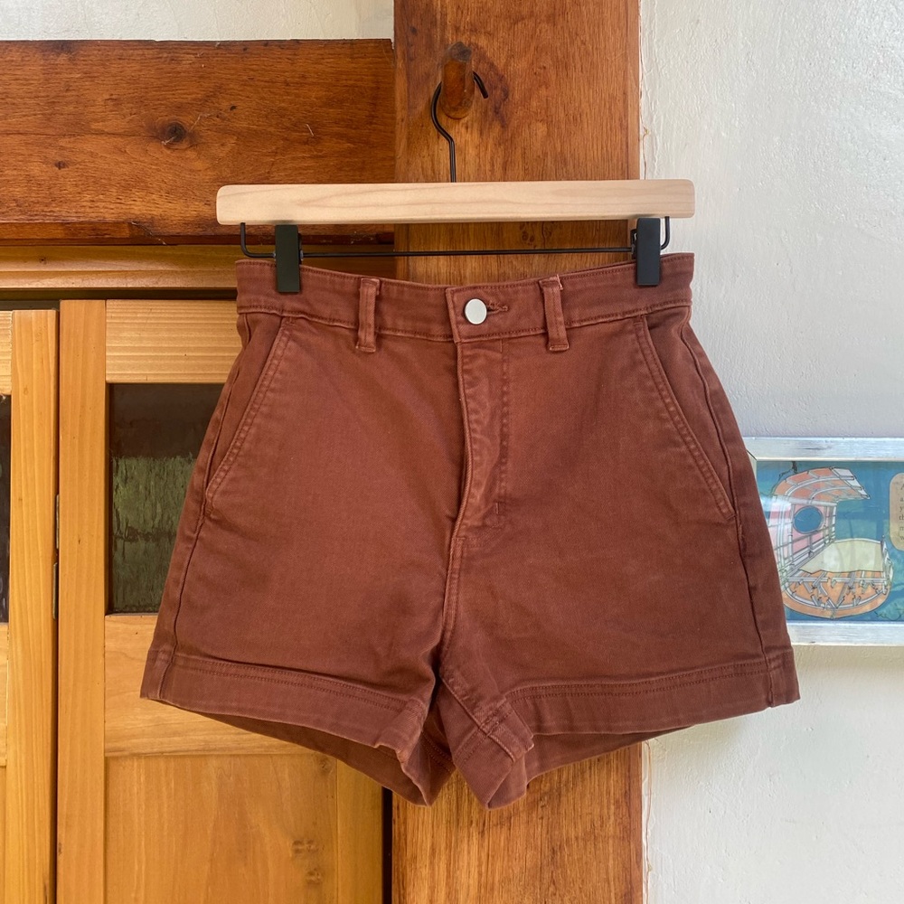 Everlane The Cotton Twill High Waisted Short